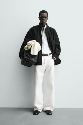 Relaxed Leather Parka