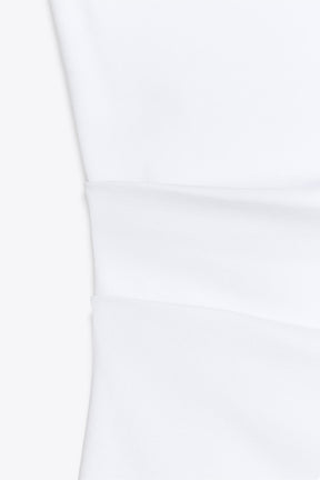 Pleated Asymmetric T-Shirt