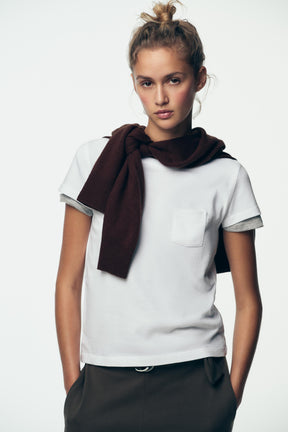 WASHED T-SHIRT WITH POCKET