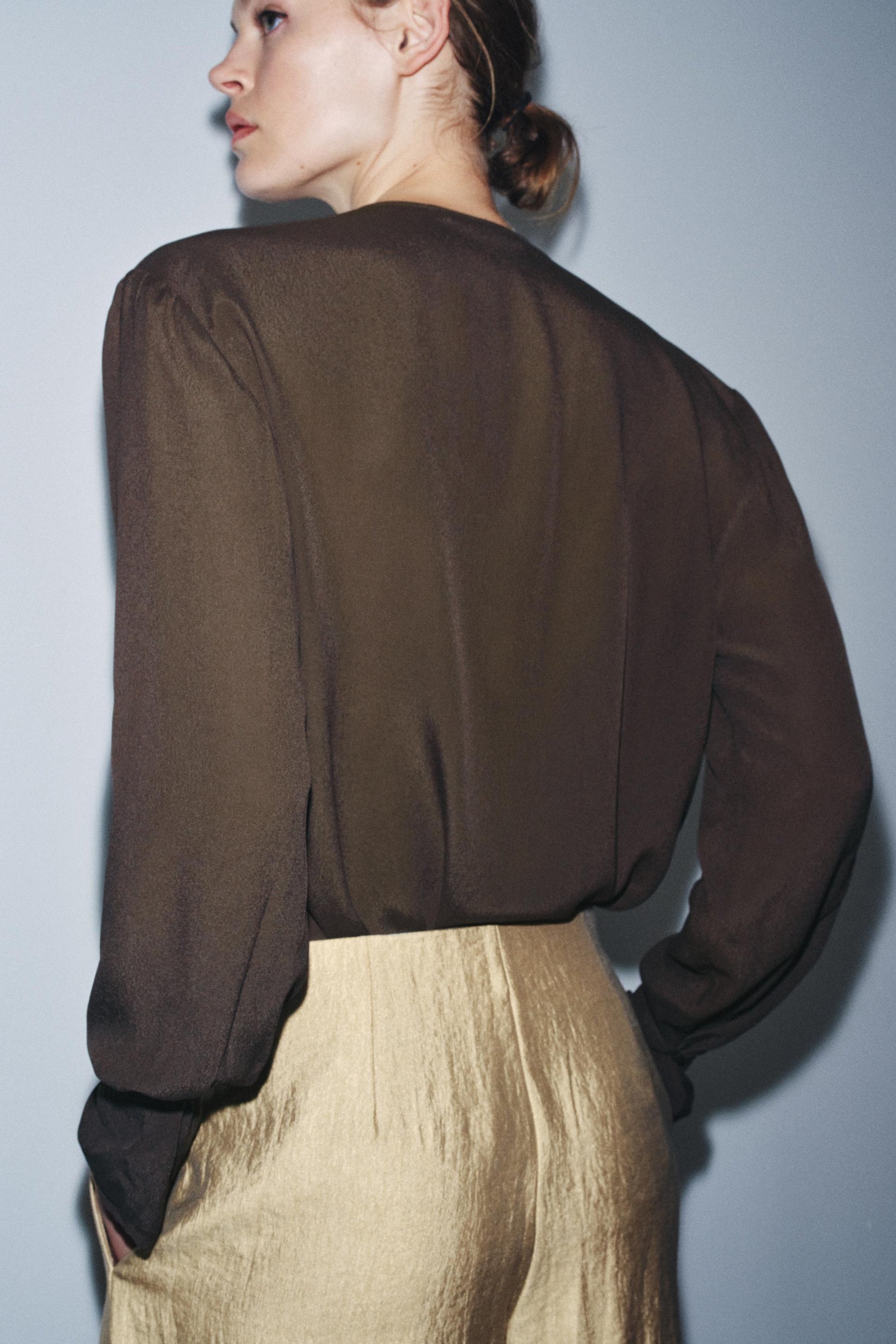 Draped Flowing Blouse