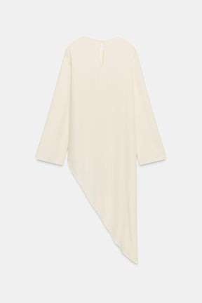 Asymmetric flowing blouse