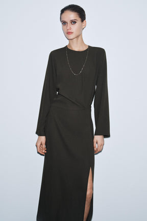 ZW COLLECTION PLEATED MIDI DRESS - Image 2