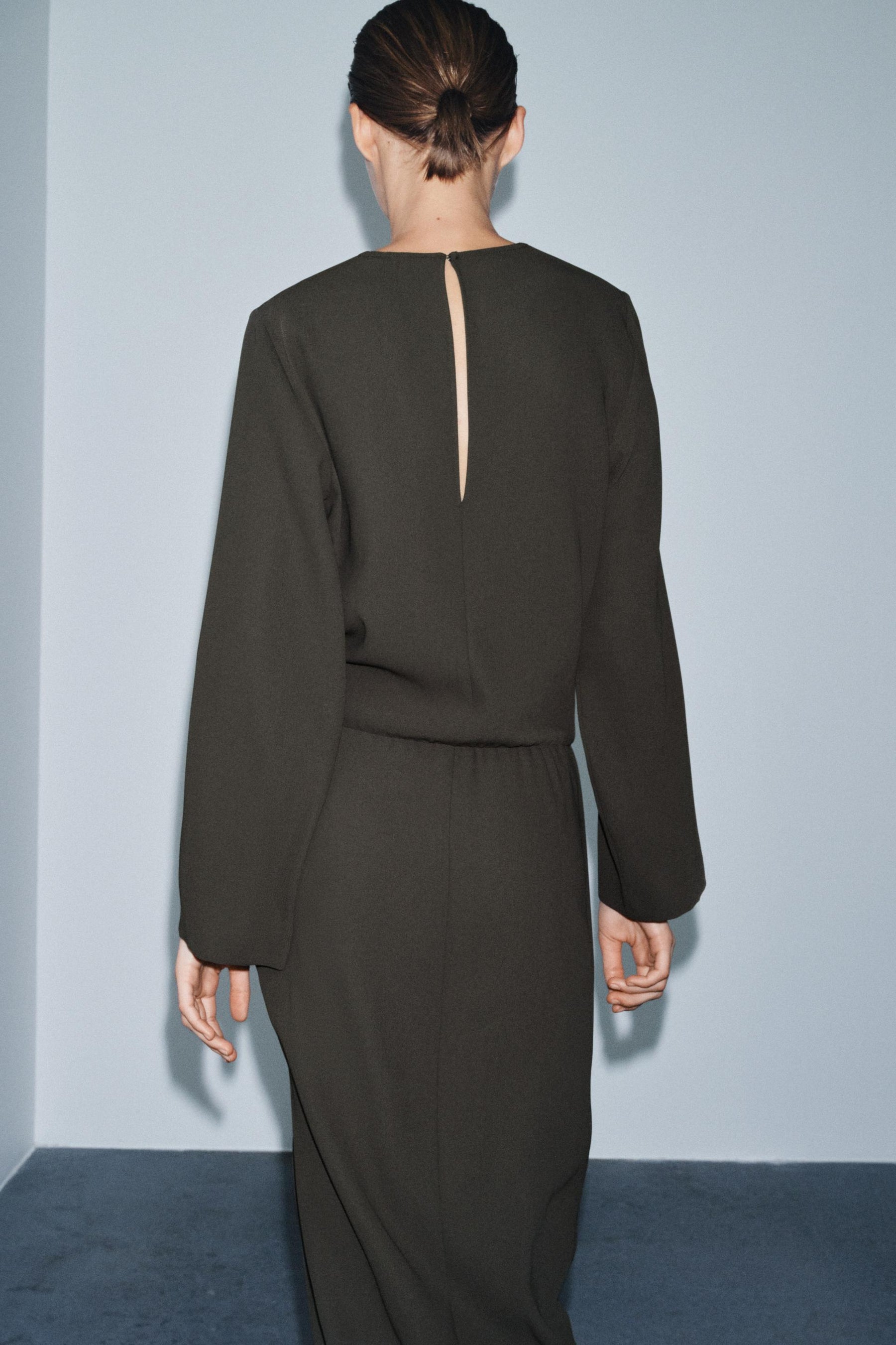 ZW COLLECTION PLEATED MIDI DRESS - Image 3