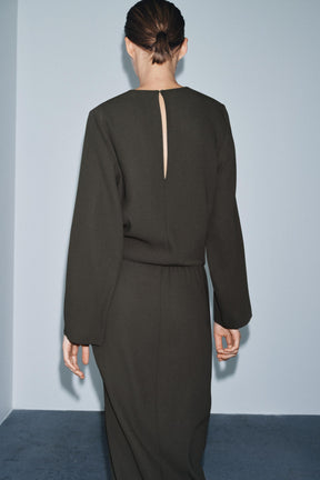 ZW COLLECTION PLEATED MIDI DRESS - Image 3