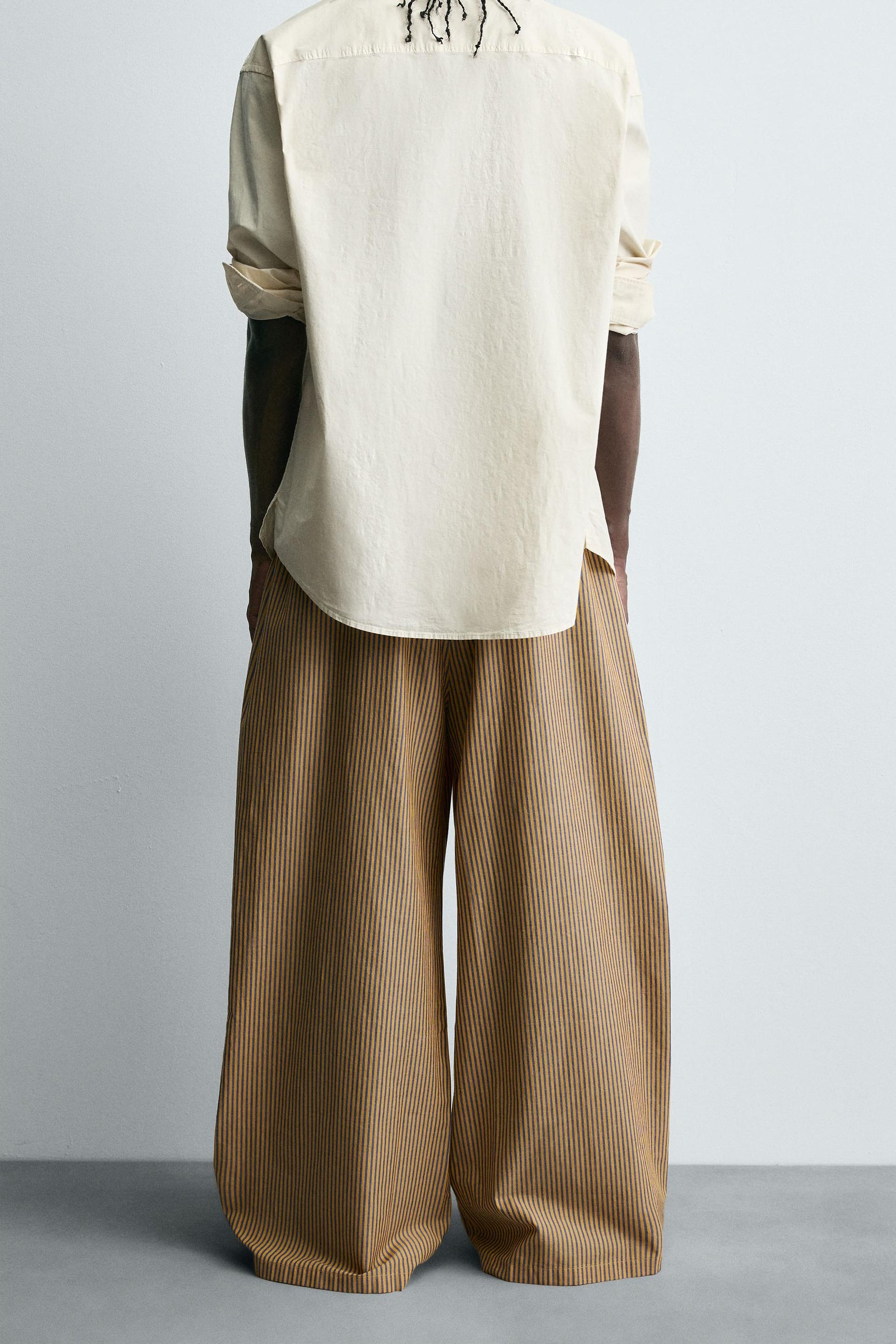 STRIPED OVERSIZE FIT TROUSERS - Image 3