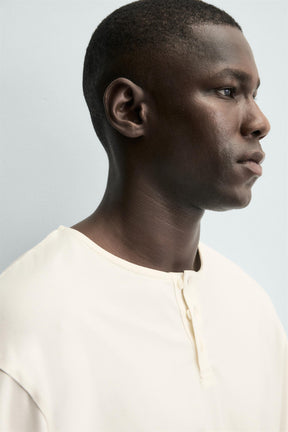 STRIPED COMBINED HENLEY PYJAMA SET - Image 8