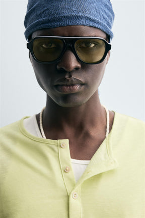 LIGHTWEIGHT GRANDAD COLLAR T-SHIRT - Image 5