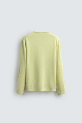 LIGHTWEIGHT GRANDAD COLLAR T-SHIRT - Image 8