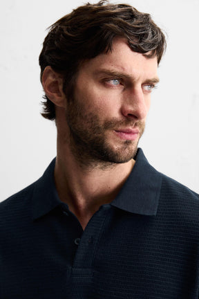 JACQUARD TEXTURED POLO SHIRT - Image 5