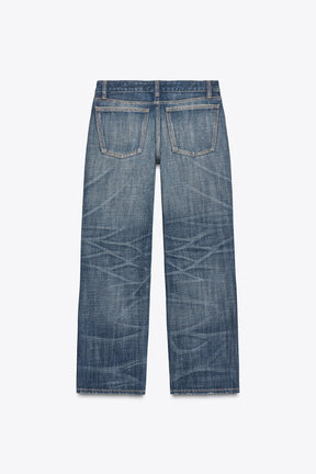 Cropped Straight Leg Jeans