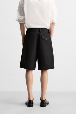 BELTED WIDE-LEG BERMUDA SHORTS - Image 3