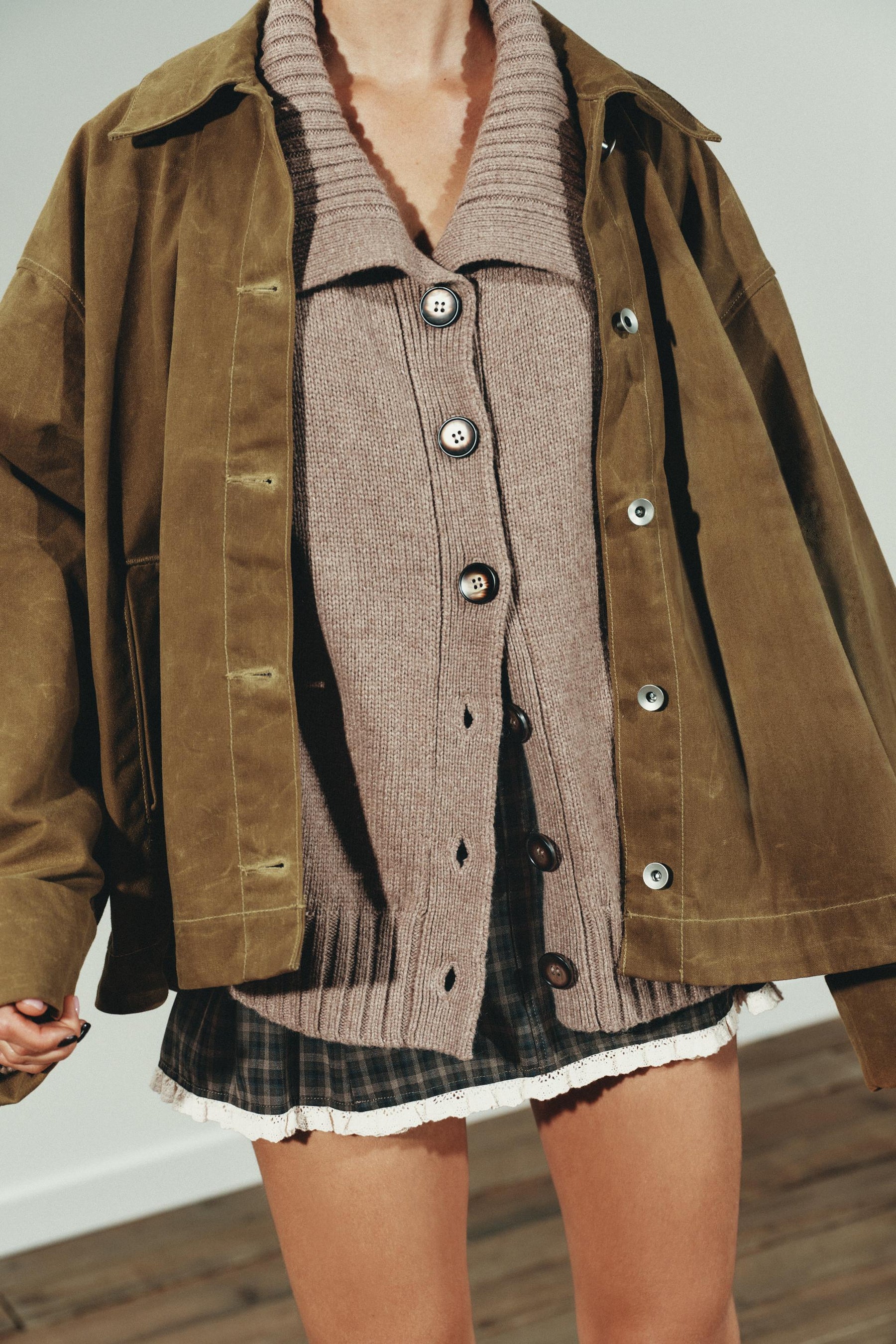 WAXED CAPE JACKET - Image 3