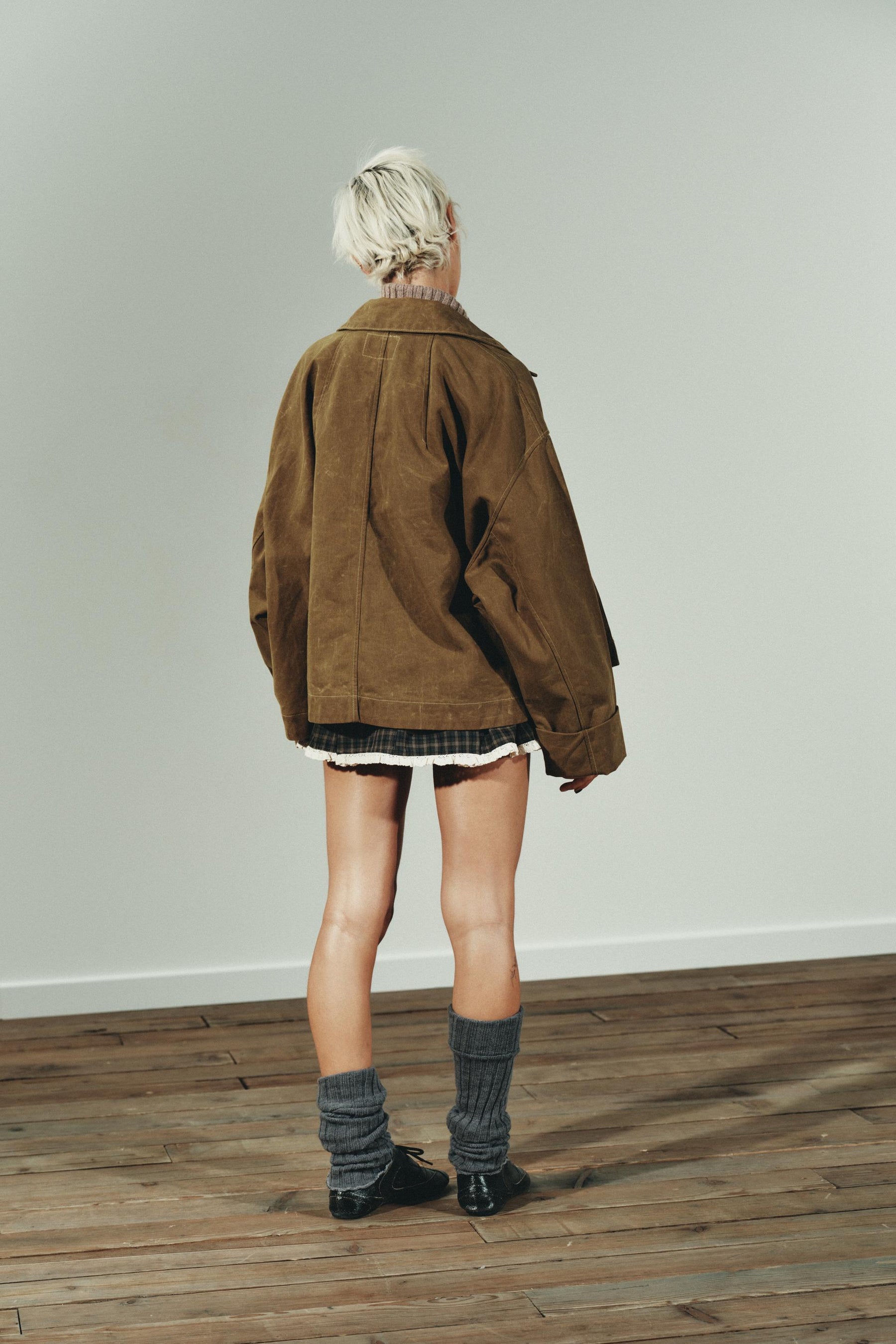 WAXED CAPE JACKET - Image 5
