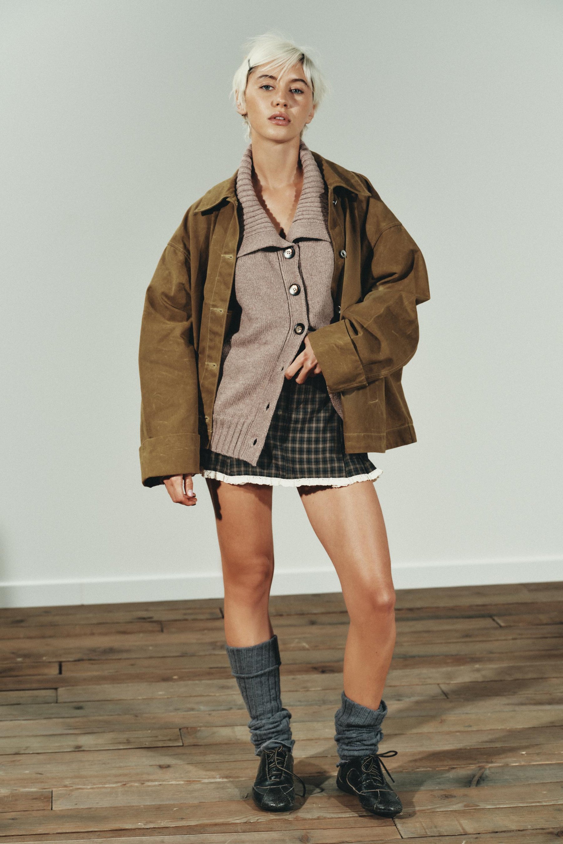 WAXED CAPE JACKET - Image 1