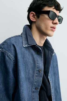 SHORT SLEEVE DENIM SHIRT - Image 7