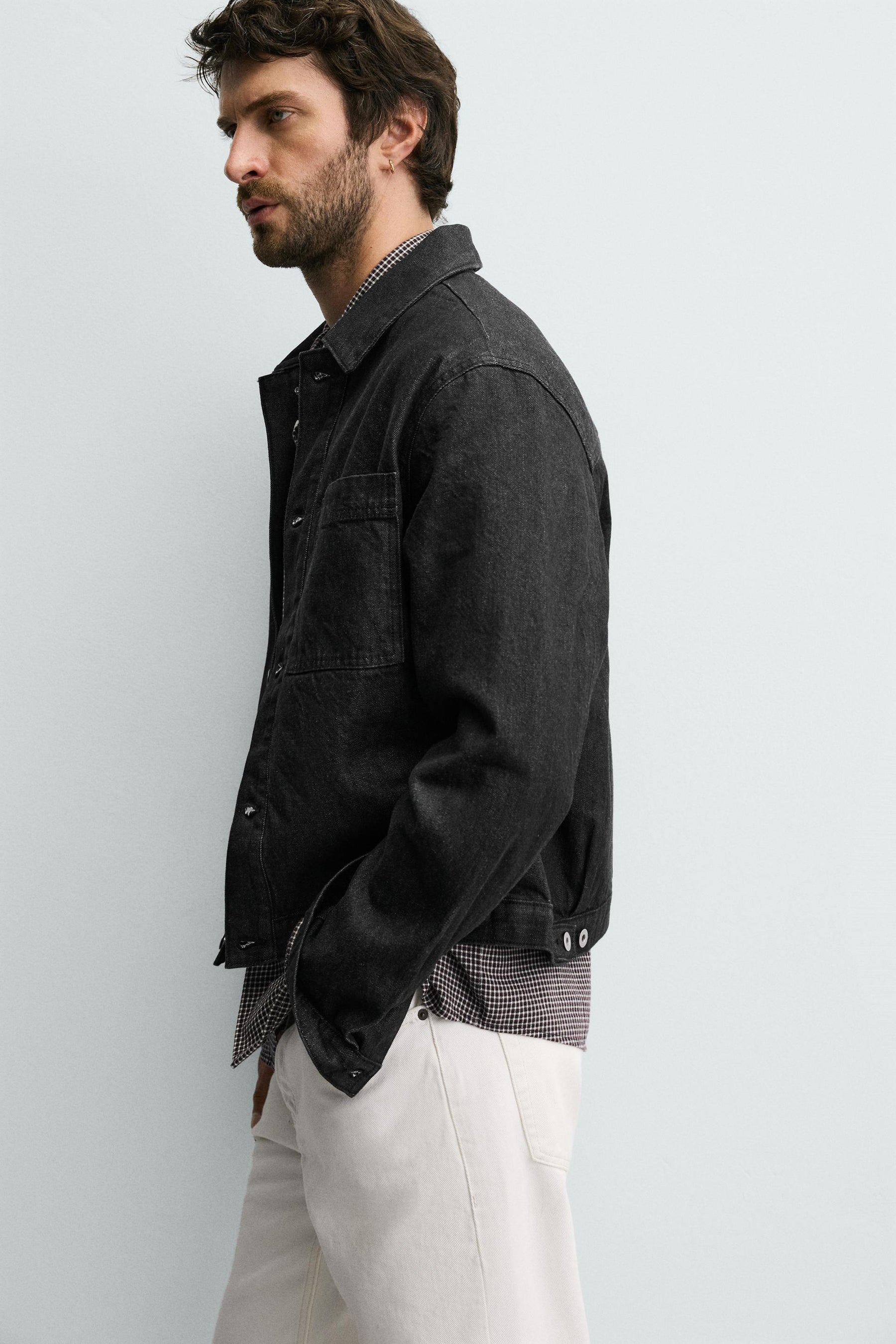 QUILTED DENIM OVERSHIRT - Image 6