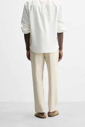 COTTON-LINEN RELAXED FIT TROUSERS - Image 3