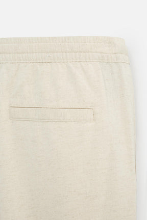COTTON-LINEN RELAXED FIT TROUSERS - Image 9