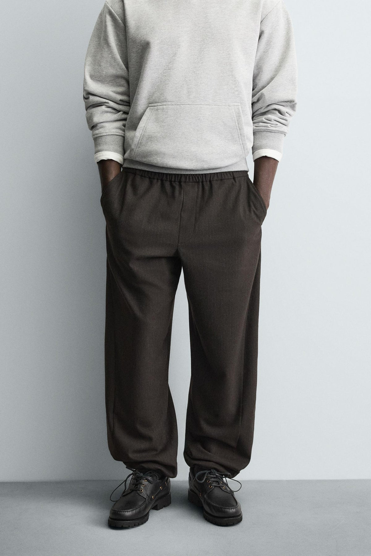 RELAXED FIT TEXTURED TROUSERS - Image 2