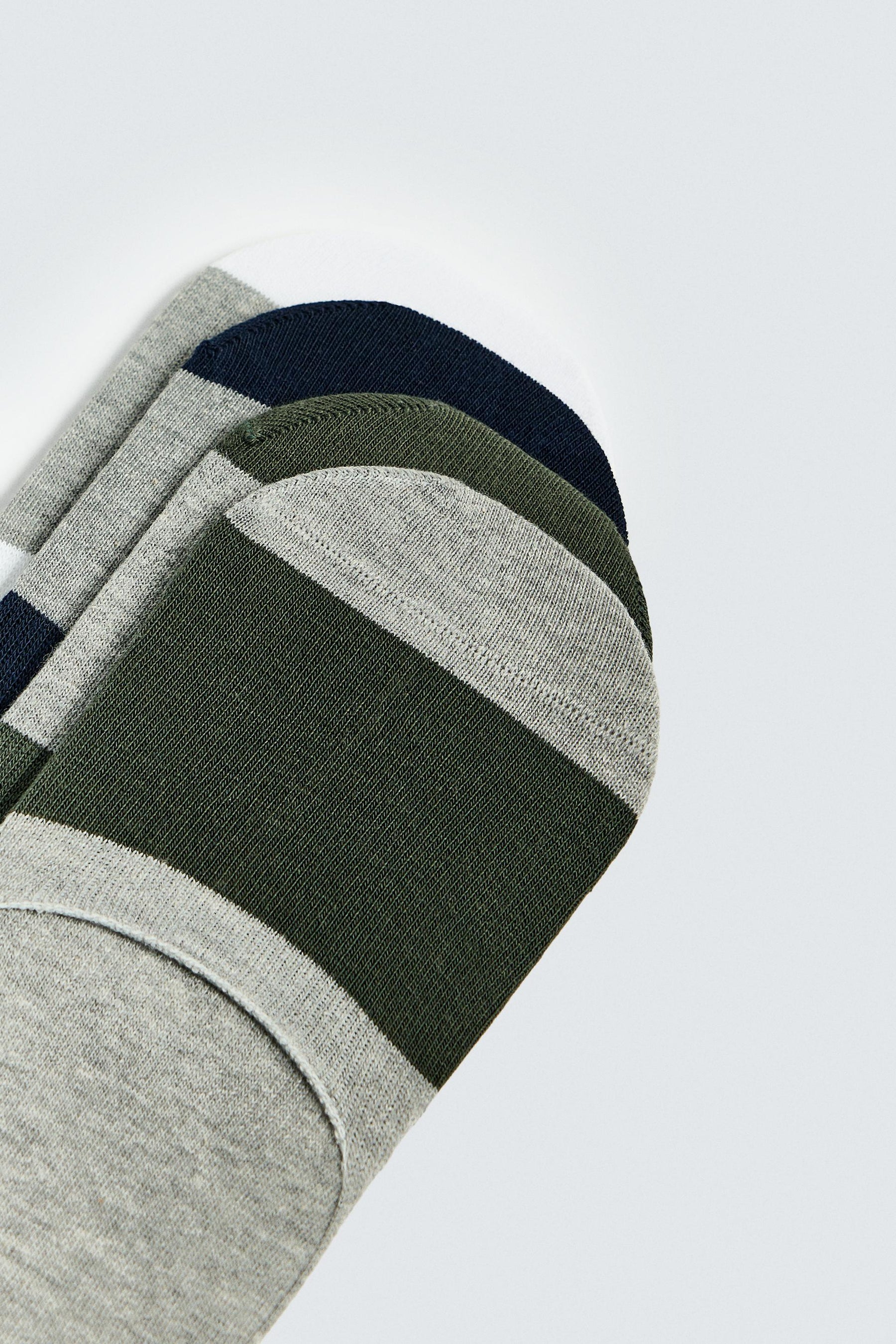 PACK OF 4 STRIPED NO-SHOW SOCKS - Image 2
