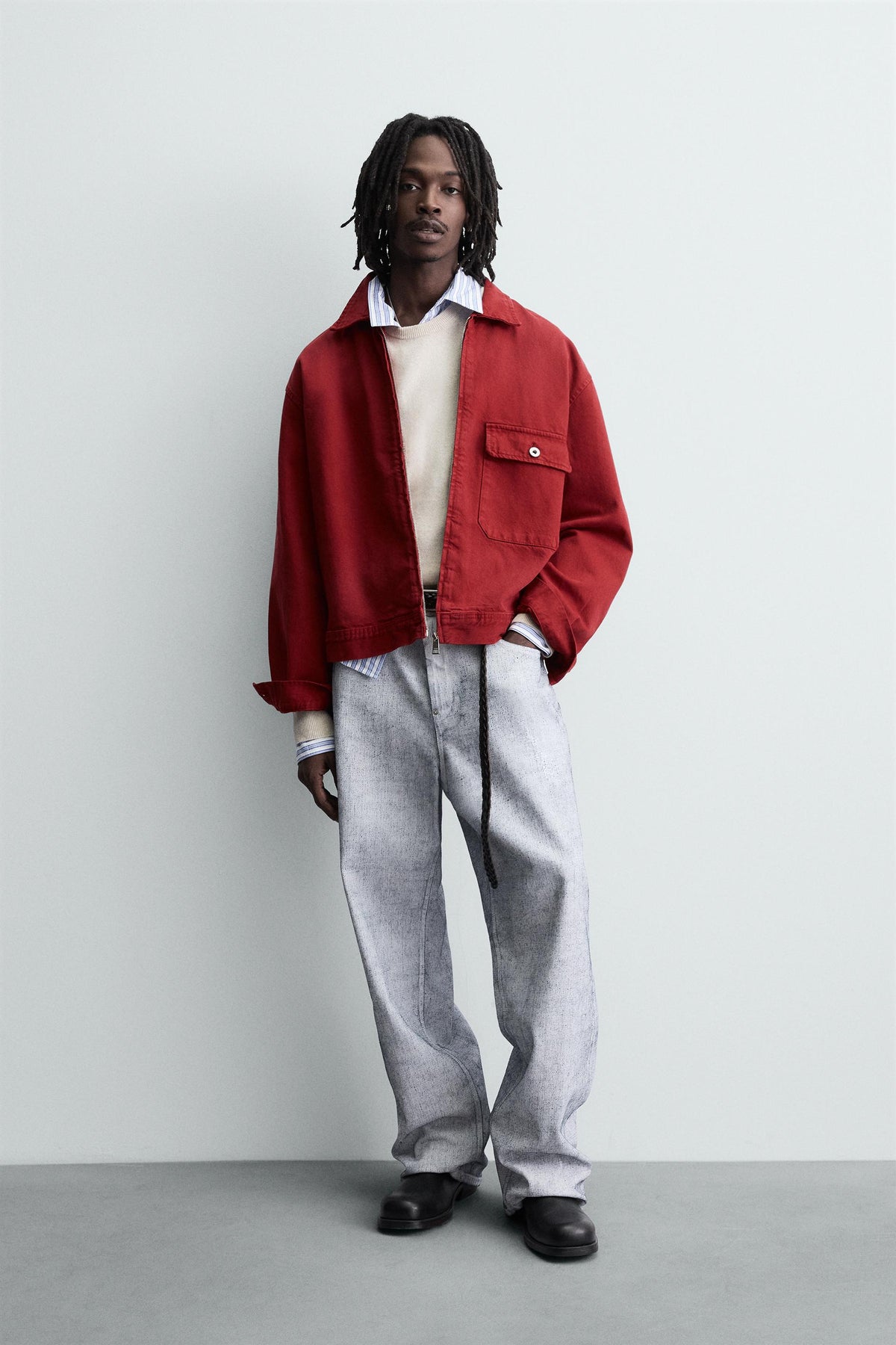 RELAXED FIT DENIM JACKET - Image 1