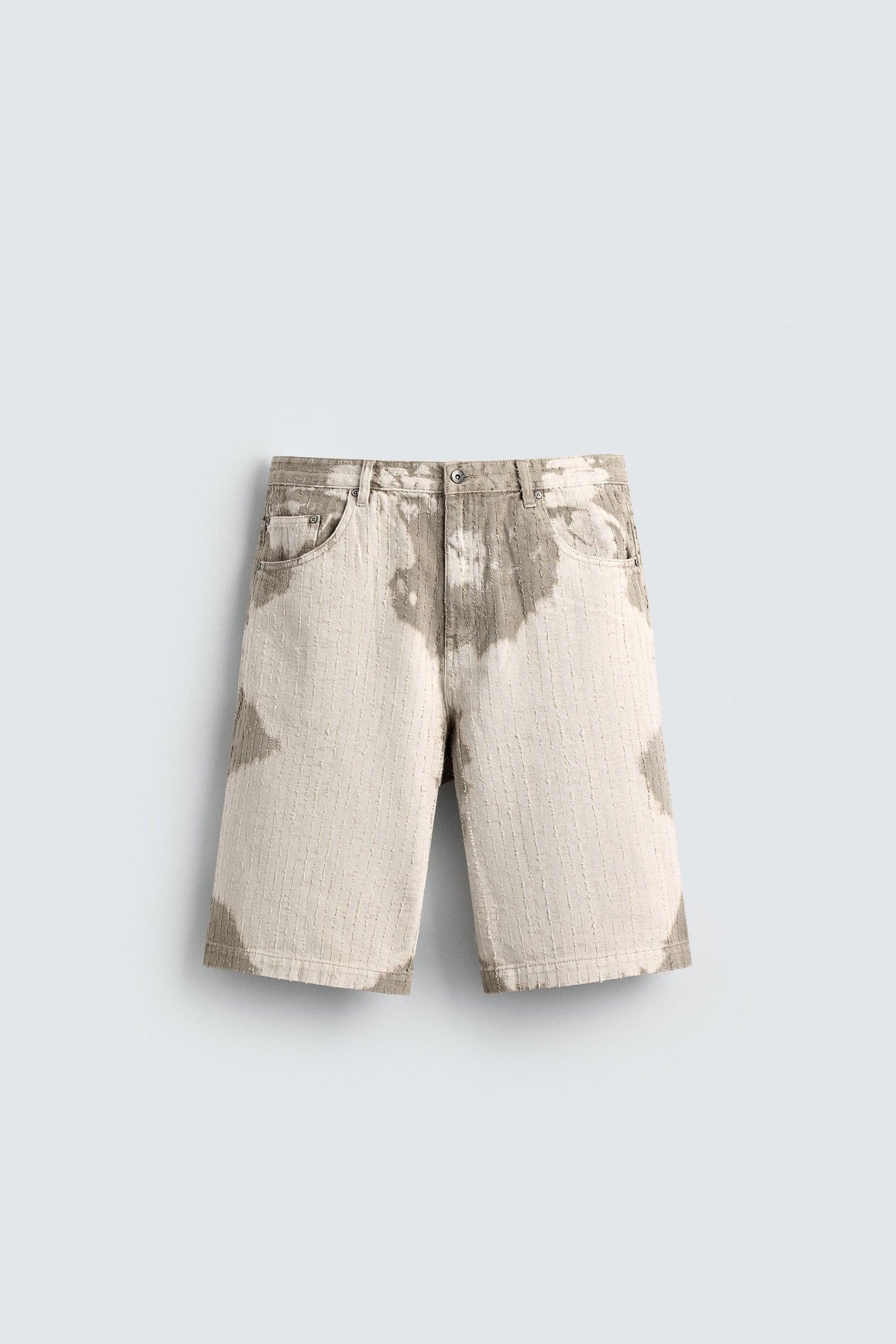 TEXTURED STRIPE BERMUDA SHORTS - Image 7