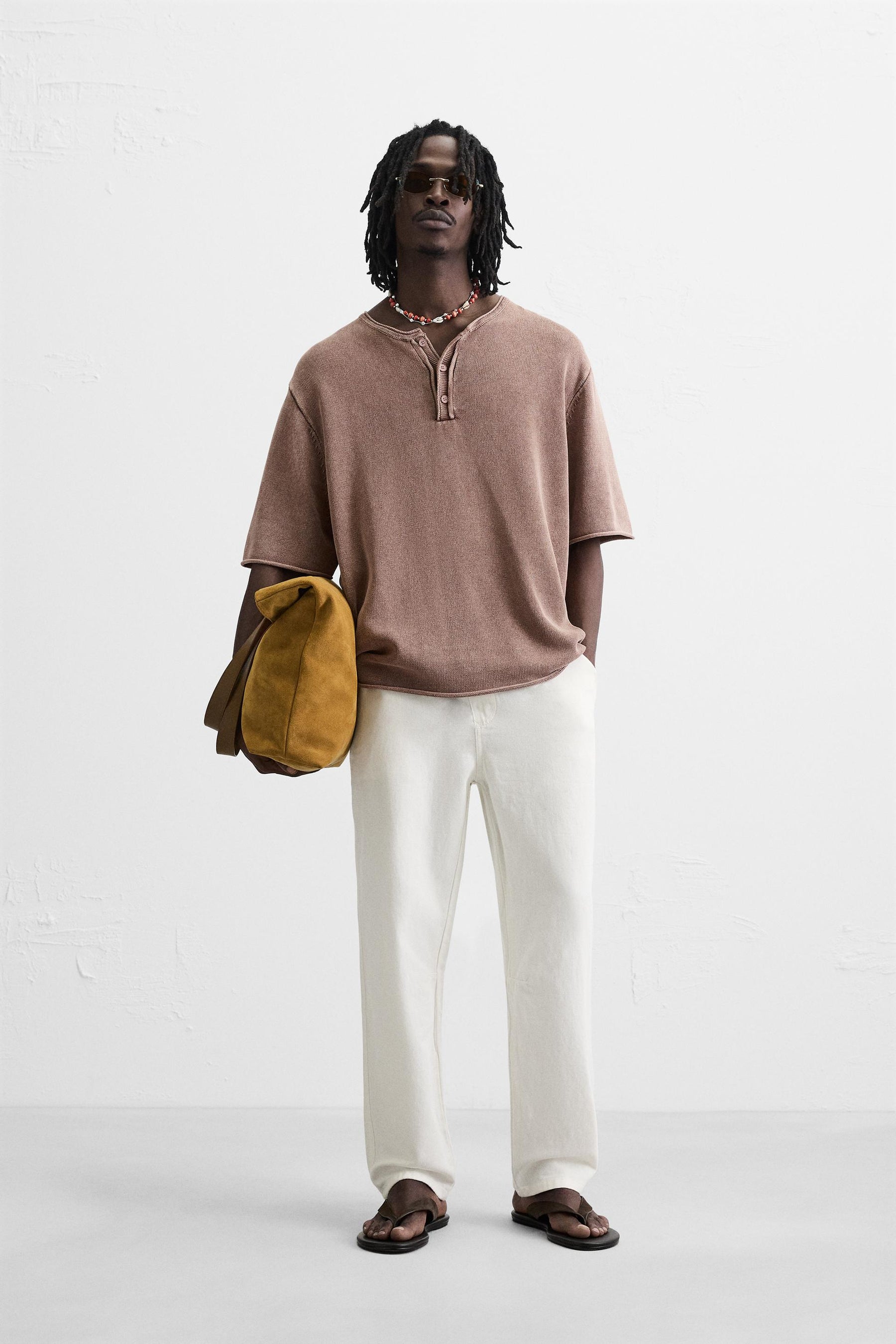 COTTON - LINEN TROUSERS - Image 1