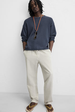 COTTON - LINEN TROUSERS - Image 5