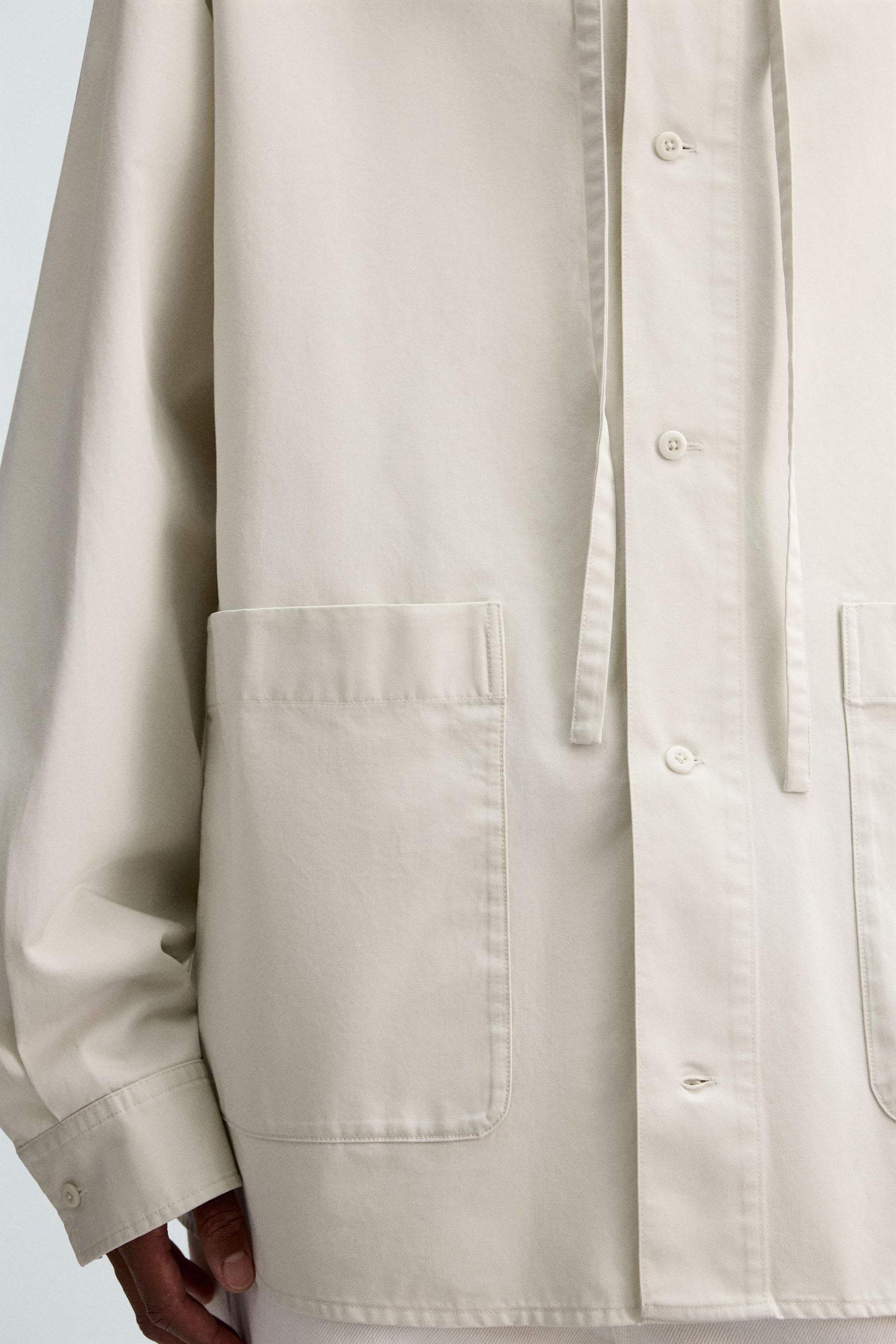 HOODED OVERSIZE FIT OVERSHIRT - Image 7