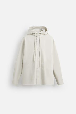HOODED OVERSIZE FIT OVERSHIRT - Image 9