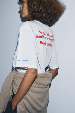CONTRAST SLOGAN SHIRT