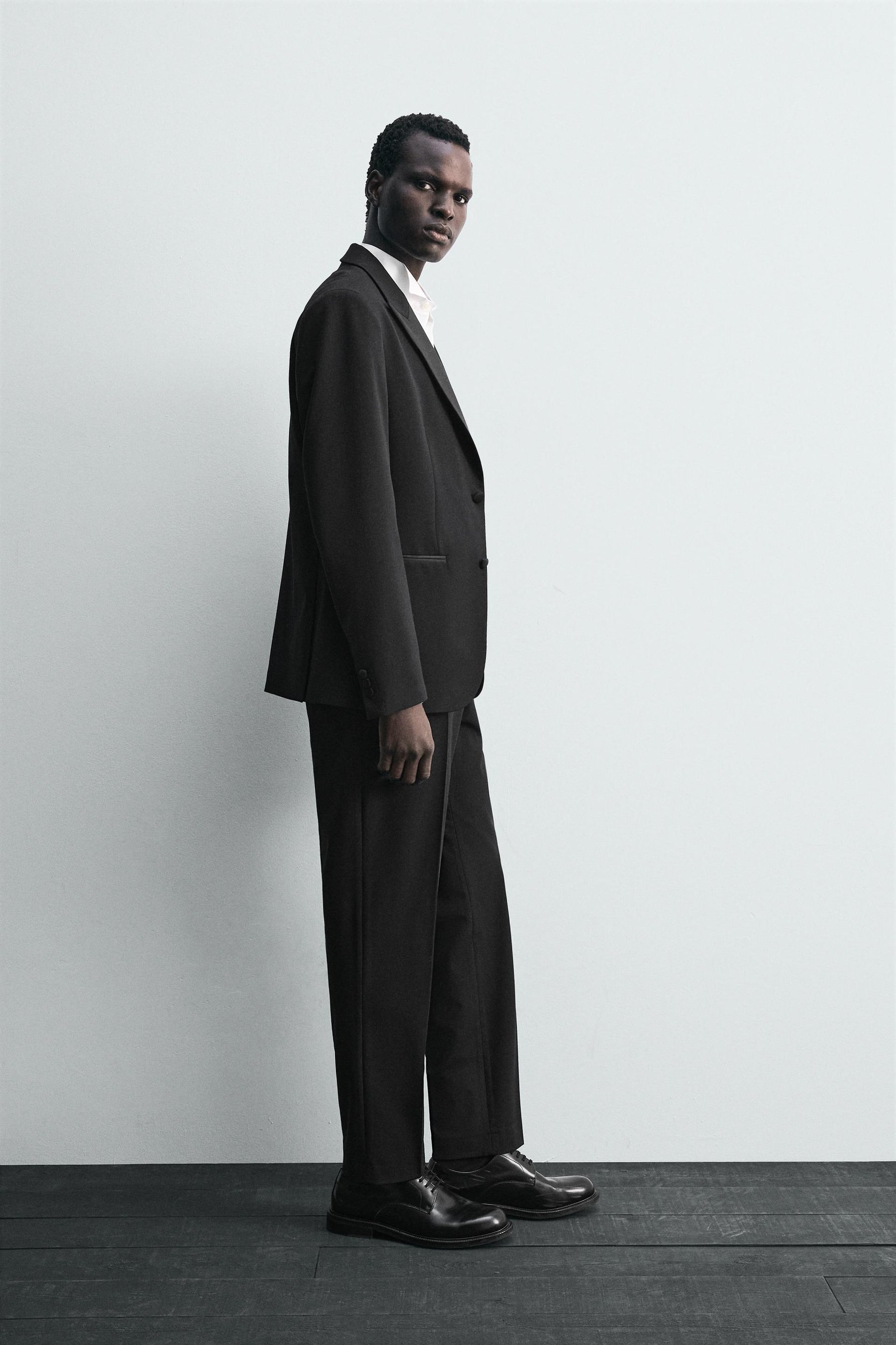 WOOL BLEND TUXEDO SUIT TROUSERS - Image 4