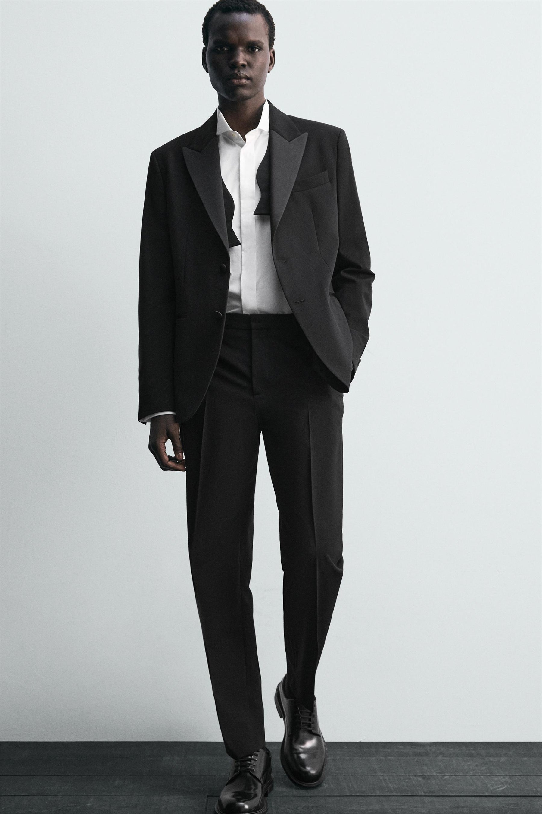 WOOL BLEND TUXEDO SUIT TROUSERS - Image 5