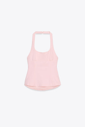 Bow-Accent Halter Top
