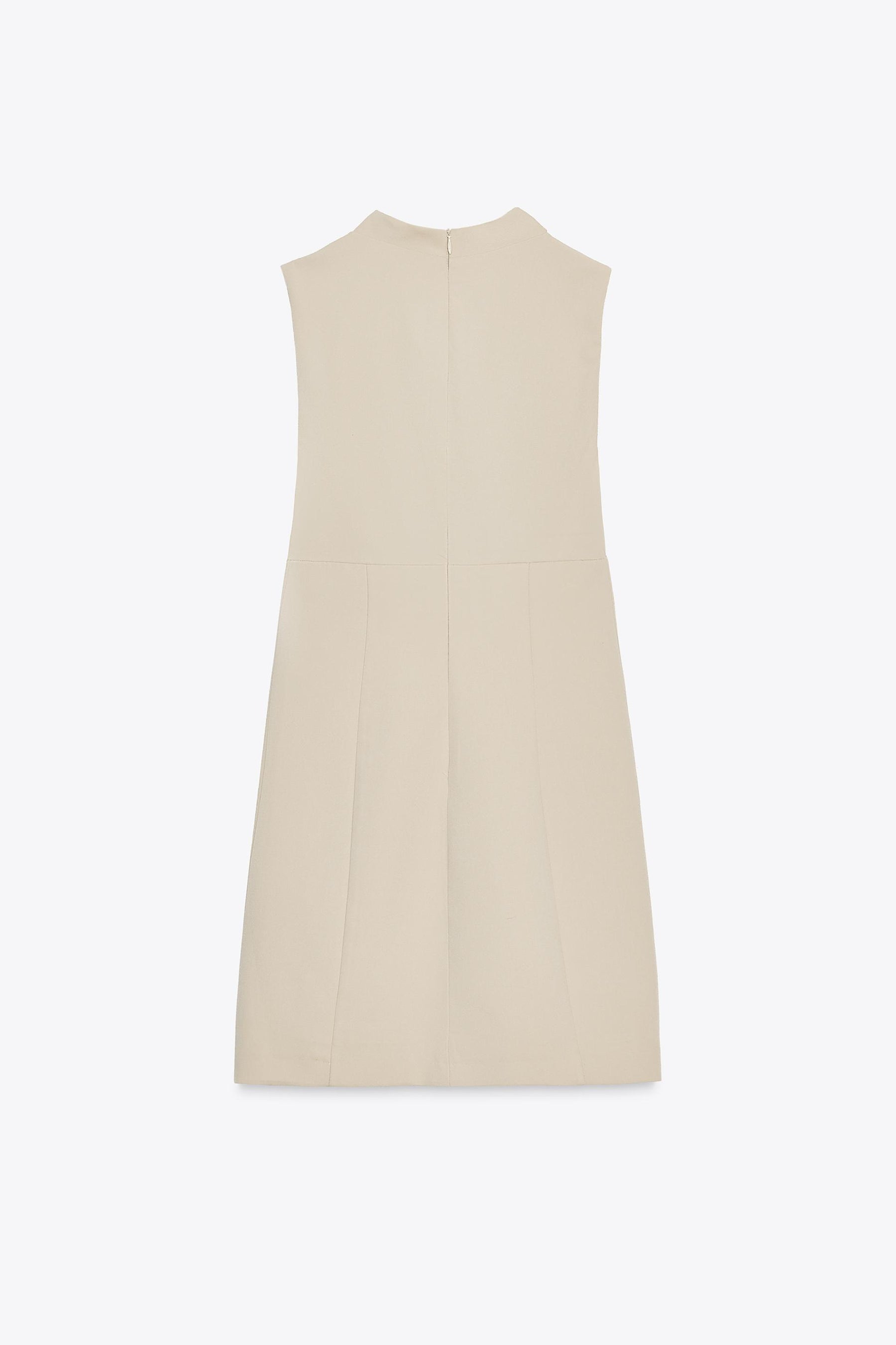 DRAPED NECK SHORT DRESS - Image 1