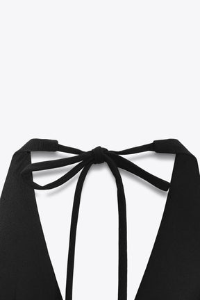 HALTER GORED SHORT DRESS - Image 9