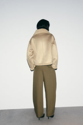 Pleated balloon trousers