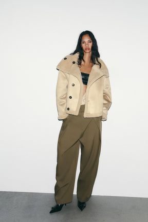 Pleated balloon trousers