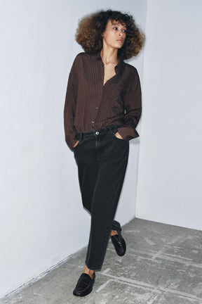 Mid-waist cigarette jeans