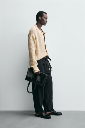 TEXTURED KNIT CARDIGAN - Image 4