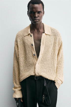 TEXTURED KNIT CARDIGAN - Image 6