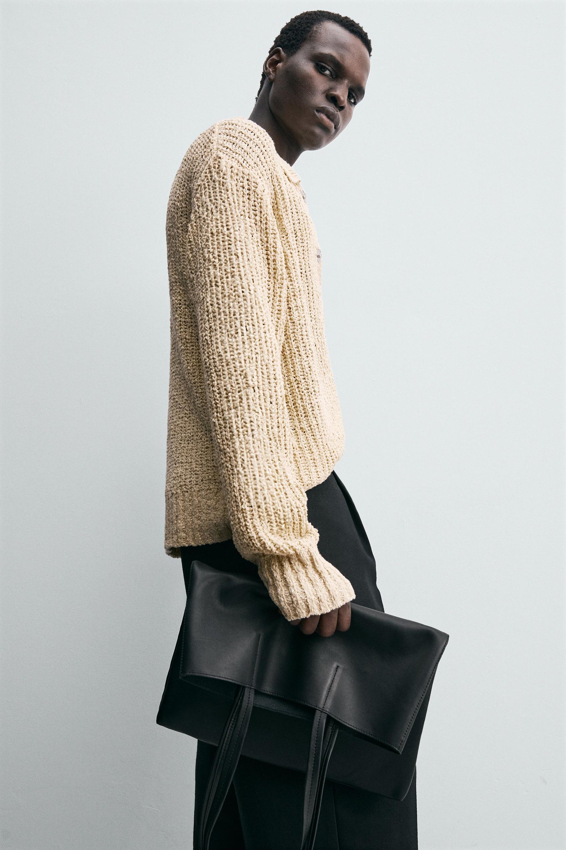 TEXTURED KNIT CARDIGAN - Image 7