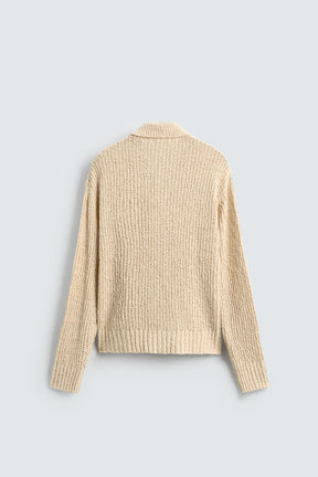 TEXTURED KNIT CARDIGAN - Image 9