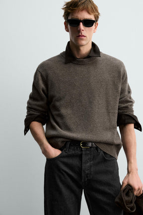 WOOL - CASHMERE JUMPER AARON LEVINE X - Image 5