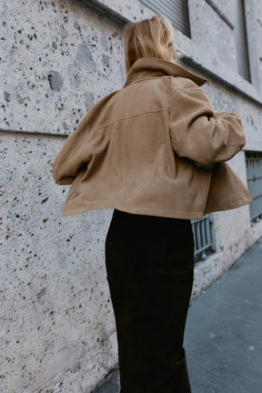 Leather Collar Jacket