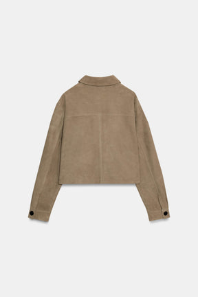 Leather Collar Jacket