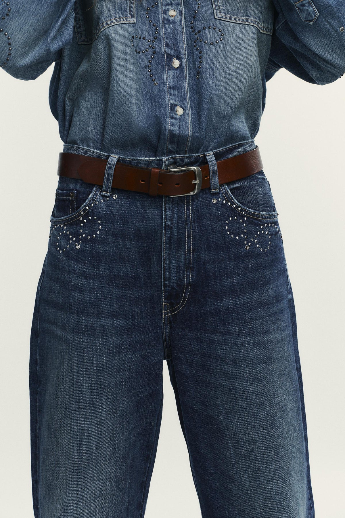 Metal Stud Jeans