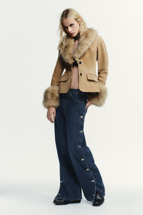 Baggy mid-waist jeans with