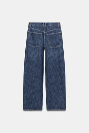 Baggy mid-waist jeans with