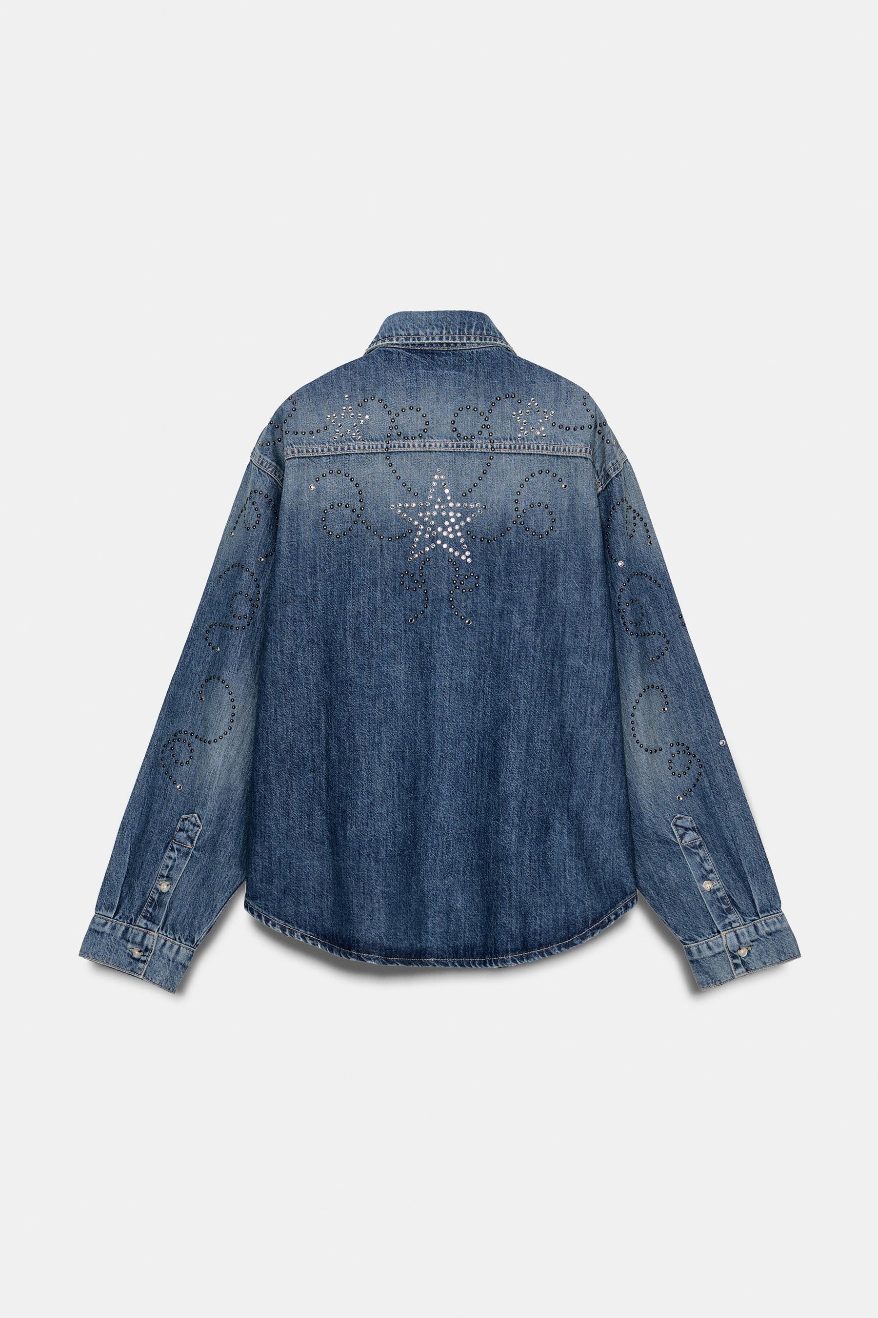 STUDDED DENIM SHIRT